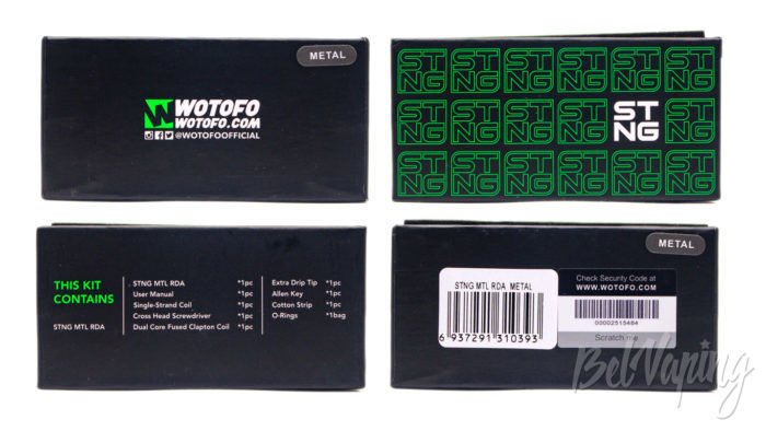 Wotofo STNG RDA - упаковка