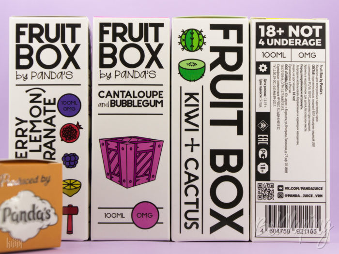 Упаковка жидкости Fruit Box от Panda's Juice