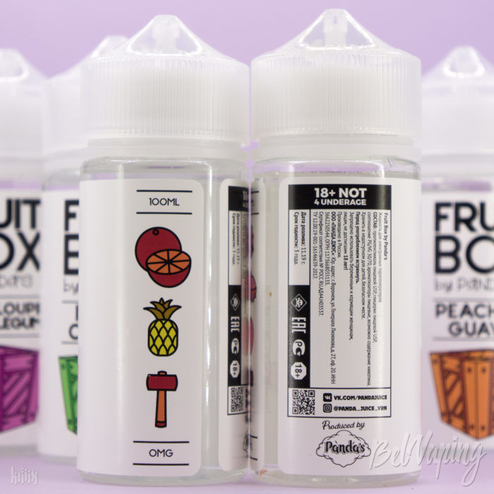 Тара и этикетка жидкости Fruit Box от Panda's Juice