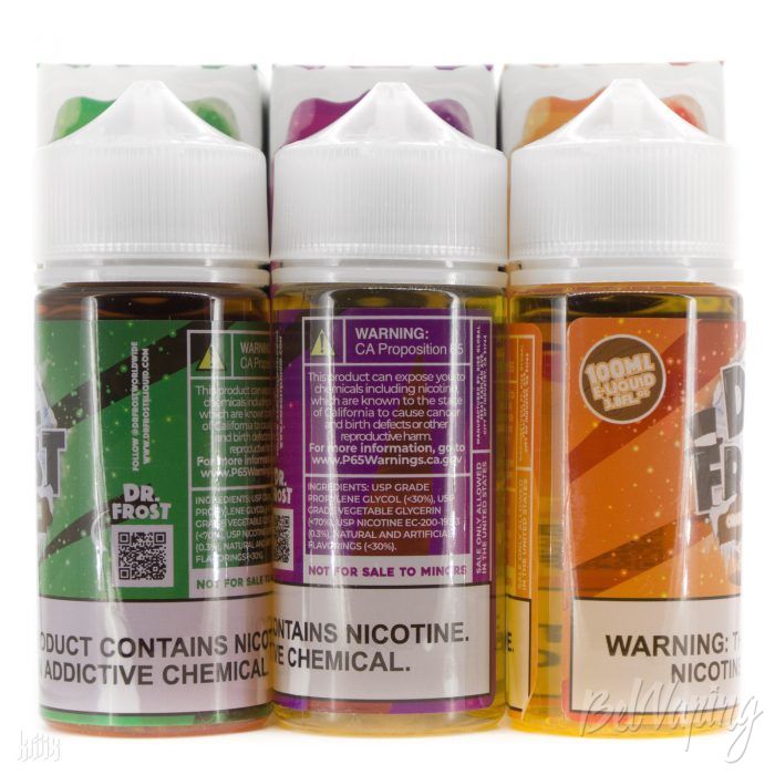 Этикетка жидкости Dr. Frost E-Liquid
