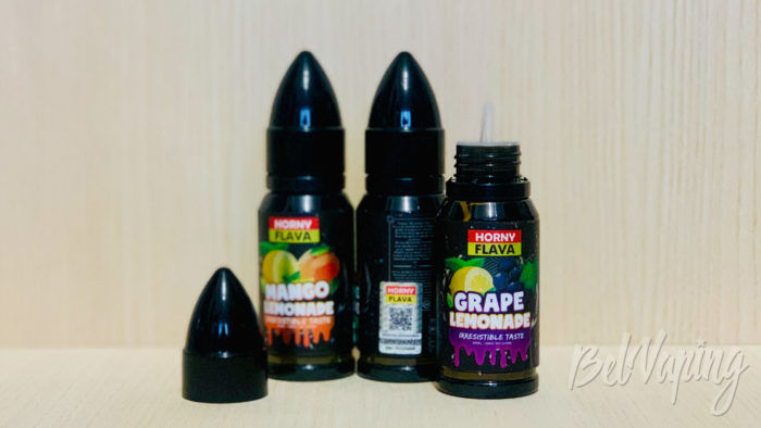 Тара и этикетка жидкости Horny Flava линейки Bullet Series