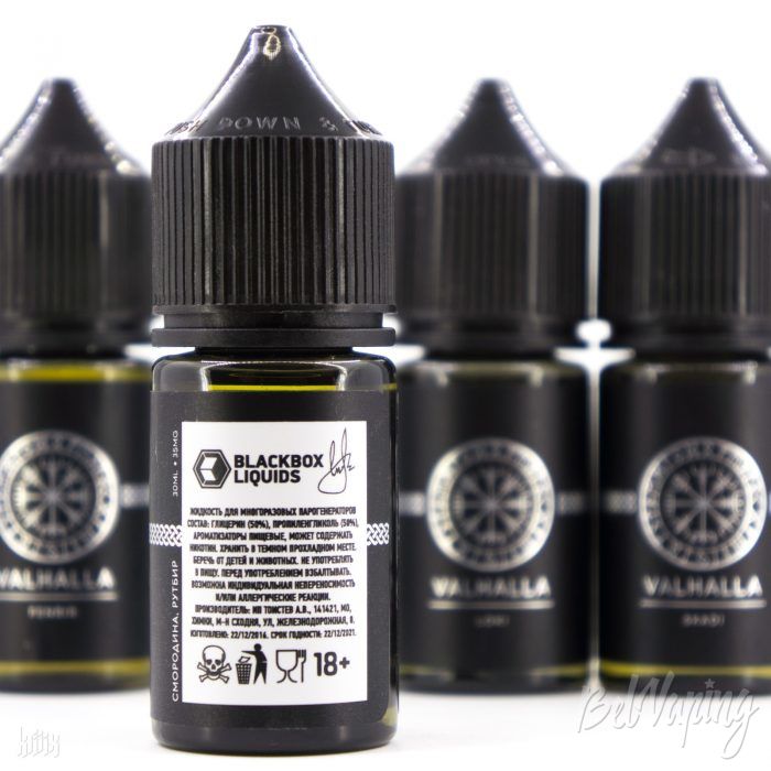 Тара и этикетка жидкости Valhalla Salt