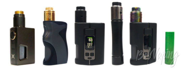 Wotofo DYADIC Box Mod - сравнение размеров