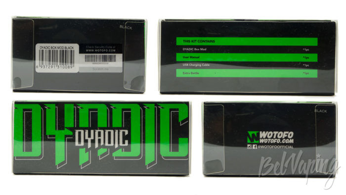 Wotofo DYADIC Box Mod - упаковка