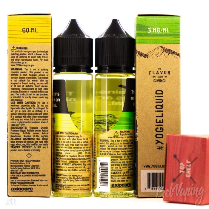 Упаковка, тара и этикетка Yogi Farms E-Liquid