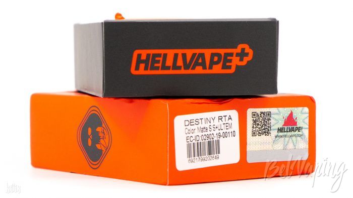 Упаковка Hellvape Destiny RTA снизу