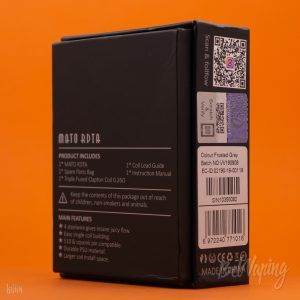 Упаковка Vandy Vape MATO RDTA сзади