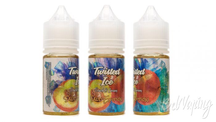 Солевые жидкости TWISTED ICE - вкус PEACH & CREAM
