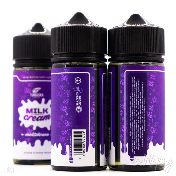Тара и этикетка жидкости Tunguska Milk And Cream