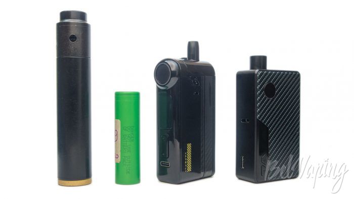 Vapefly TGO POD MOD - сравнение размеров