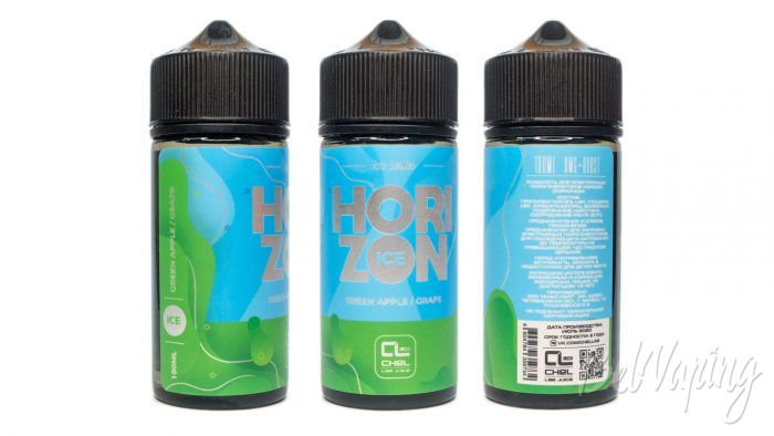 Жидкость HORIZON ICE от ChelLab - вкус GREEN APPLE / GRAPE