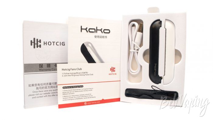 Hotcig KAKO pod - комплект поставки