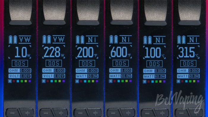 Rincoe MANTO MAX 228W KIT - интерфейс
