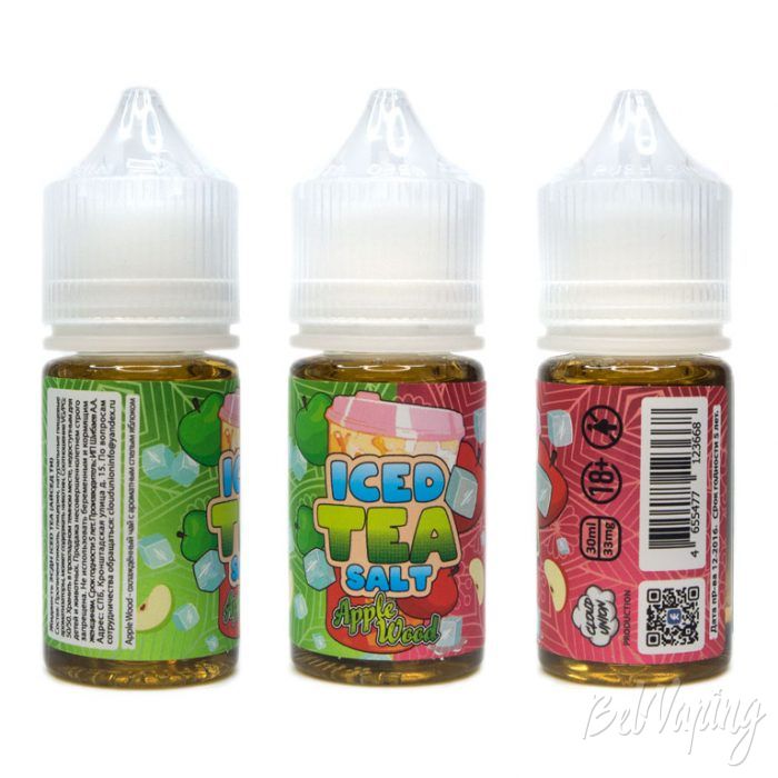 Солевые жидкости ICED TEA - вкус APPLE WOOD