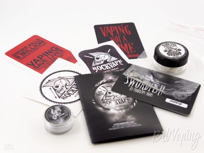 Коилы, допы и наклейки в наборе Swordfish от Rockvape Mod Co.