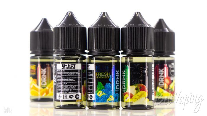 Этикетка и тара жидкости DRNK SALT от Panda's Juice