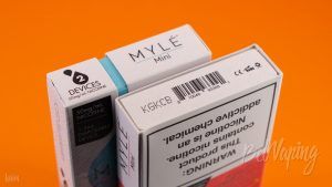 Упаковка MYLE Mini Disposable Kit сверху и снизу