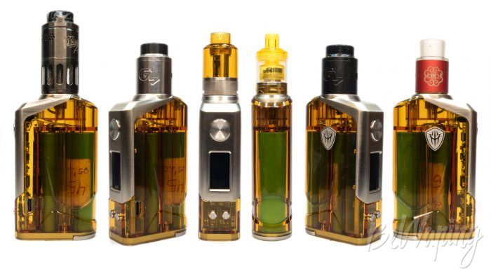 Rincoe JELLYBOX 228W - вид с разными испарителями