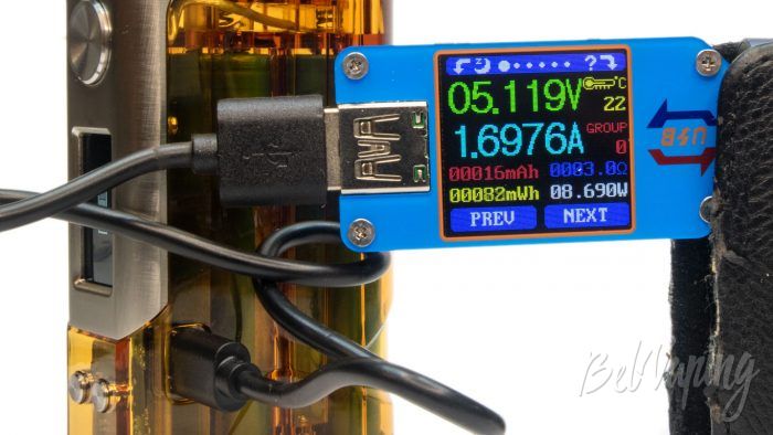 Rincoe JELLYBOX 228W - процесс зарядки