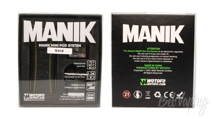 Wotofo MANIK MINI pod - упаковка