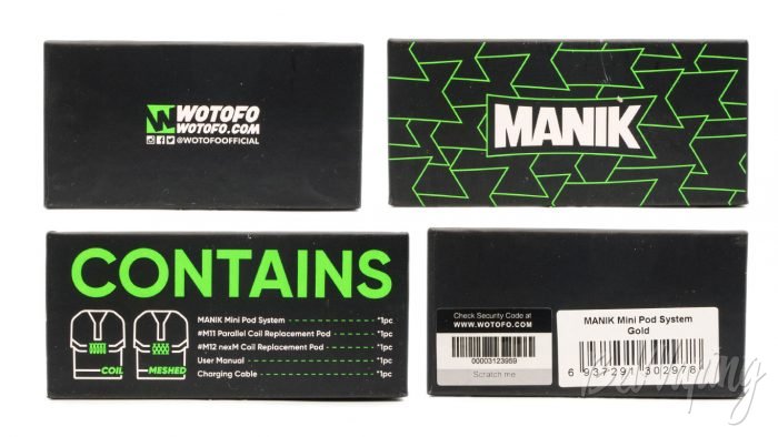 Wotofo MANIK MINI pod - упаковка
