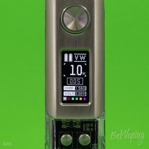 Экран JellyBox 228W Mod в режиме вариватт