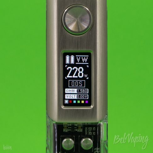 Экран JellyBox 228W Mod в режиме вариватт