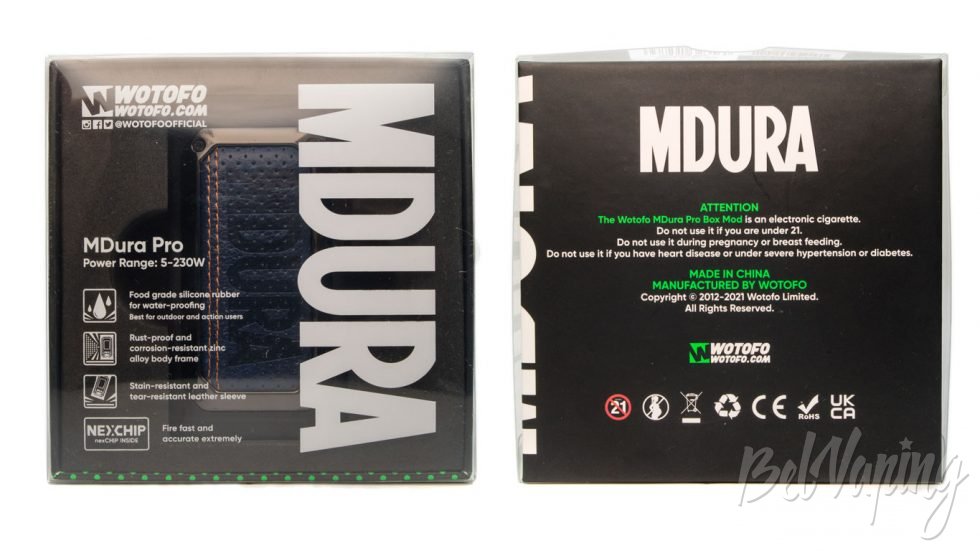 Wotofo MDURA PRO mod - упаковка