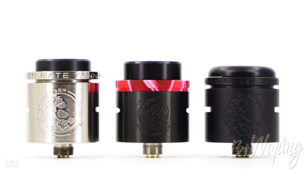 Дрипки от PSDBD (слева направо): Tannhauser Gate RDA V1.4, Tannhauser Legacy RDA V1.8, Tannhauser Gate RDA V2