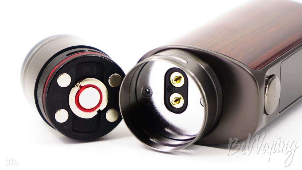 Соединение картриджа и батарейного блока Vaporesso LUXE 80 Pod Mod