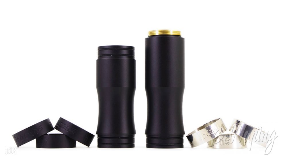 Декоративные кольца и удлинитель для мехмода Vert2 Mechanical Mod от Unicorn Vapes Inc и PSDBD