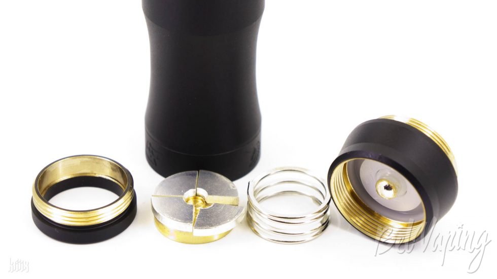 Кнопка мехмода Vert2 Mechanical Mod от Unicorn Vapes Inc и PSDBD в разборе