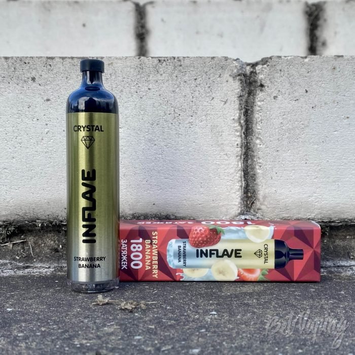 Одноразки Inflave Crystal 1800 Strawberry Banana