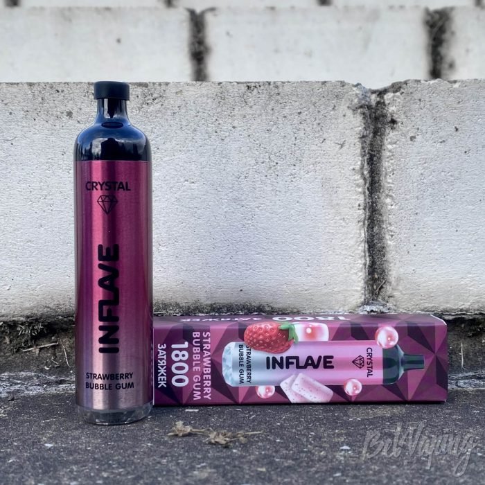 Одноразки Inflave Crystal 1800 Strawberry Bubblegum