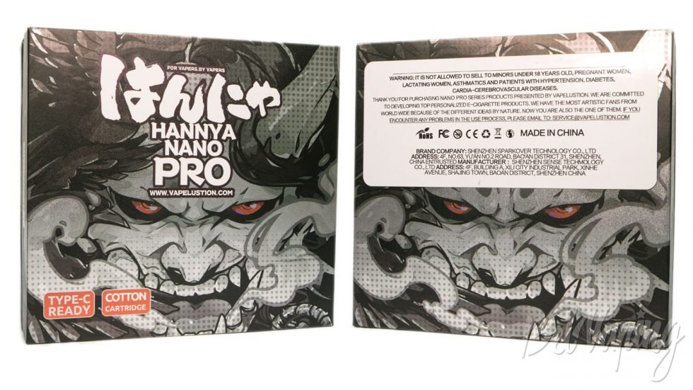 Vapelustion HANNYA NANO PRO - упаковка