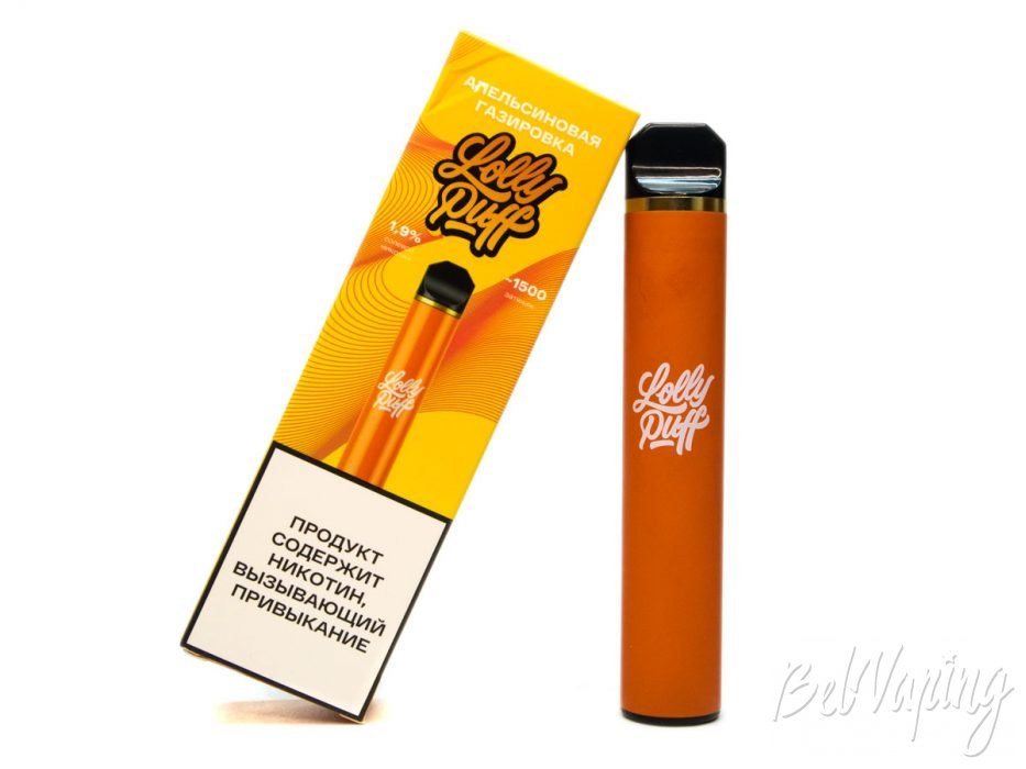 Обзор одноразок JOLLY PUFF - вкус АПЕЛЬСИНОВАЯ ГАЗИРОВКА