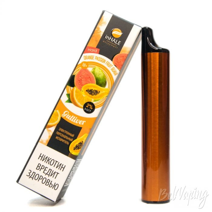 Обзор одноразок inHALE GULLIVER от VapeImport - вкус ORANGE PASSION FRUIT GUAVA