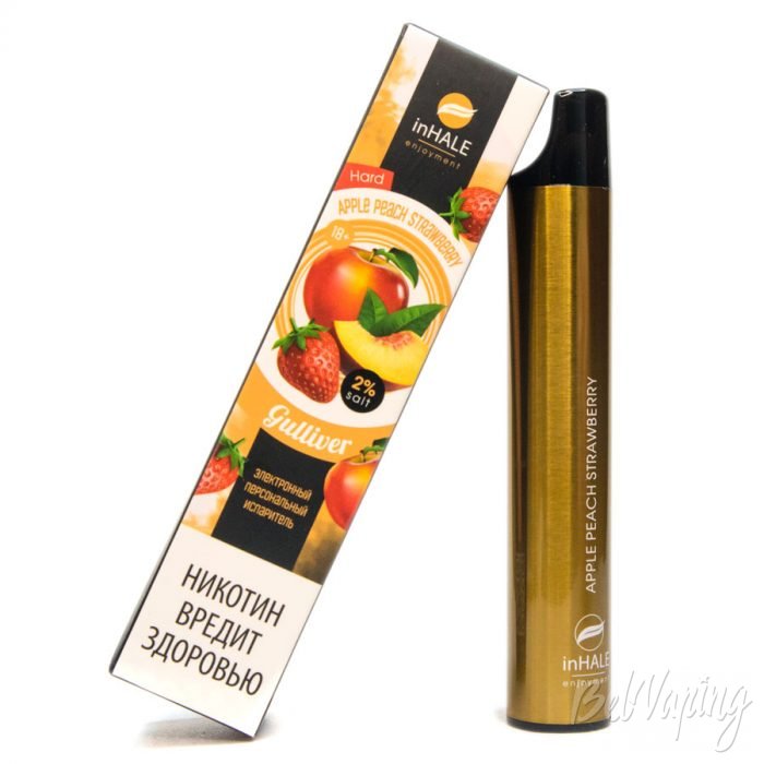 Обзор одноразок inHALE GULLIVER от VapeImport - вкус APPLE PEACH STRAWBERRY