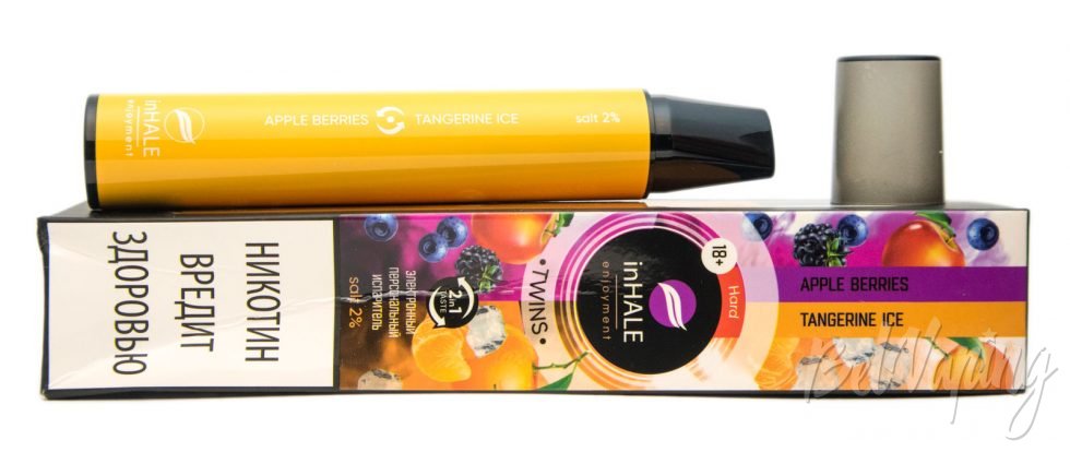 Обзор одноразок inHALE TWINS от VapeImport - вкус APPLE BERRIES / TANGERINE ICE