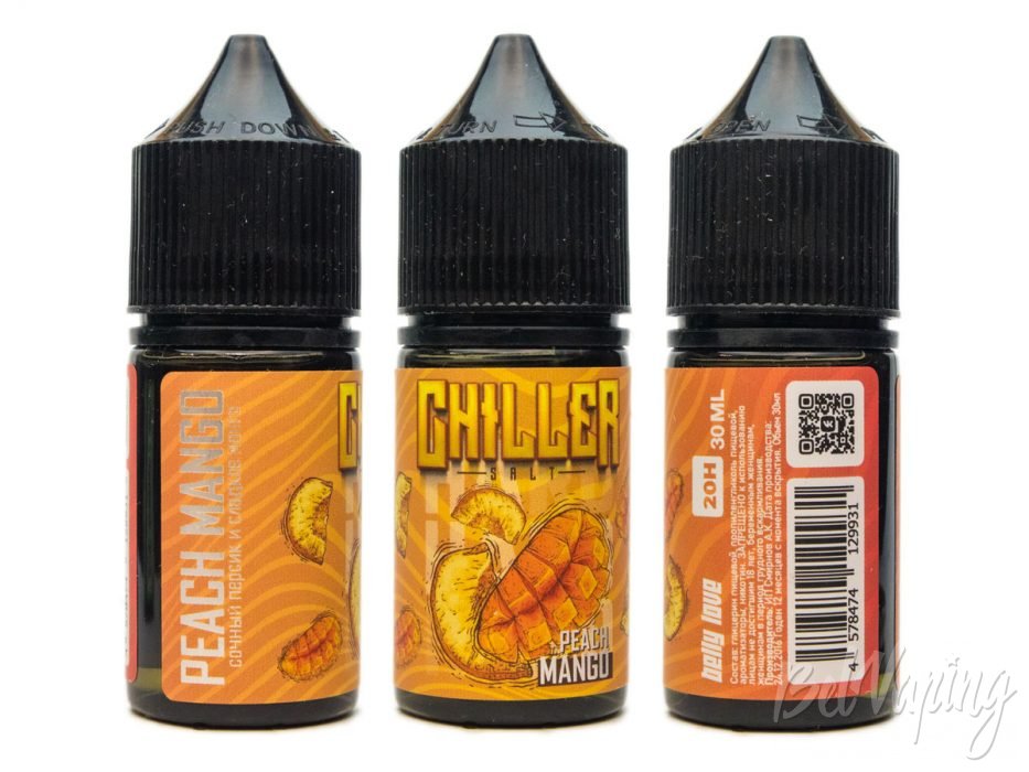 Солевые миксы CHILLER от Belly Love - вкус PEACH MANGO