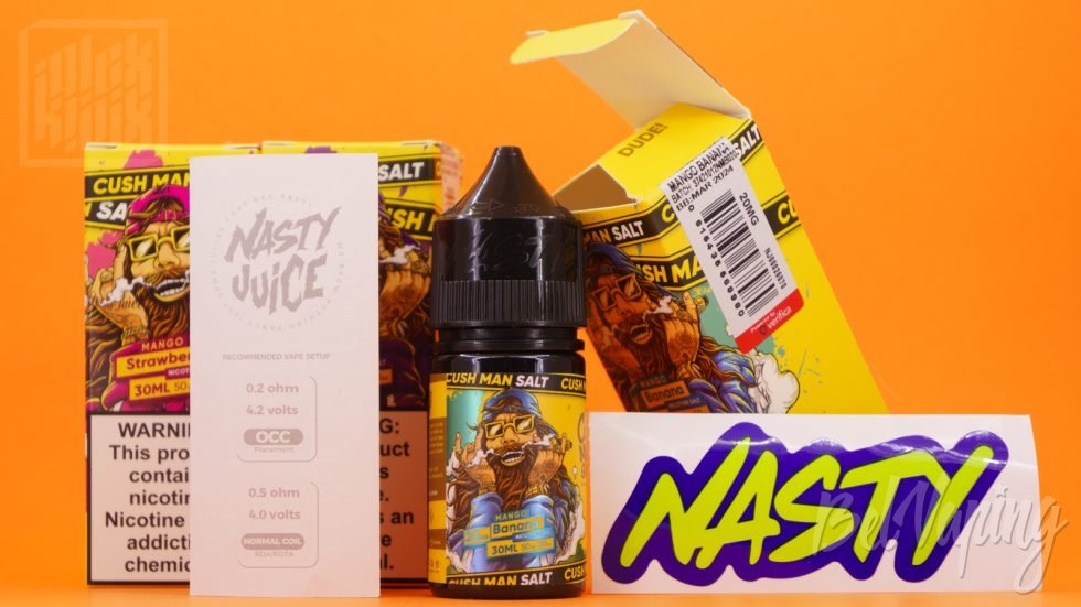 Содержимое коробки CUSHMAN SALT от Nasty Juice