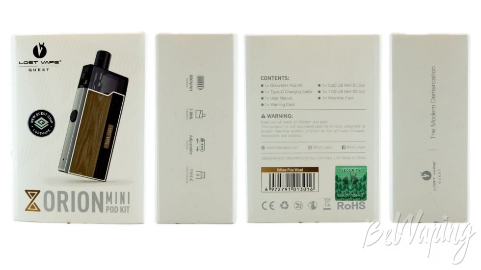 Lost Vape ORION MINI pod kit - упаковка