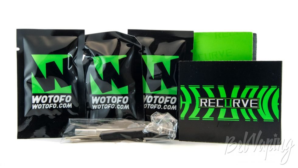 Обзор Wotofo RECURVE v2 RDA - комплект поставки