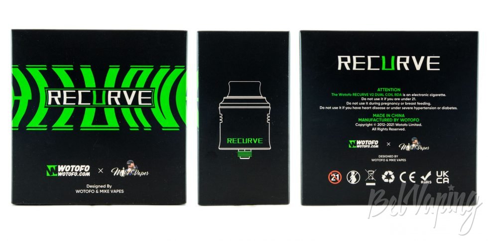 Обзор Wotofo RECURVE v2 RDA - упаковка