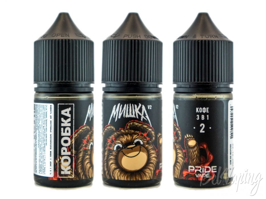 Солевые жидкости МИШКА 2 от Pride Vape - вкус КОФЕ 3 в 1 2