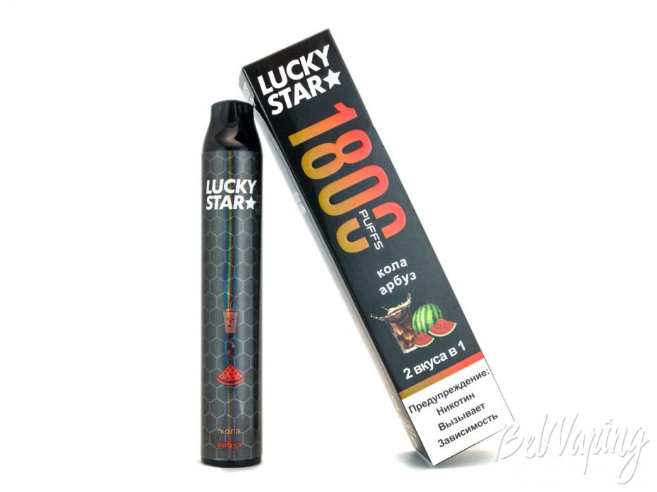 Обзор одноразок LUCKY STAR 2-в1 1800 - вкус КОЛА + АРБУЗ