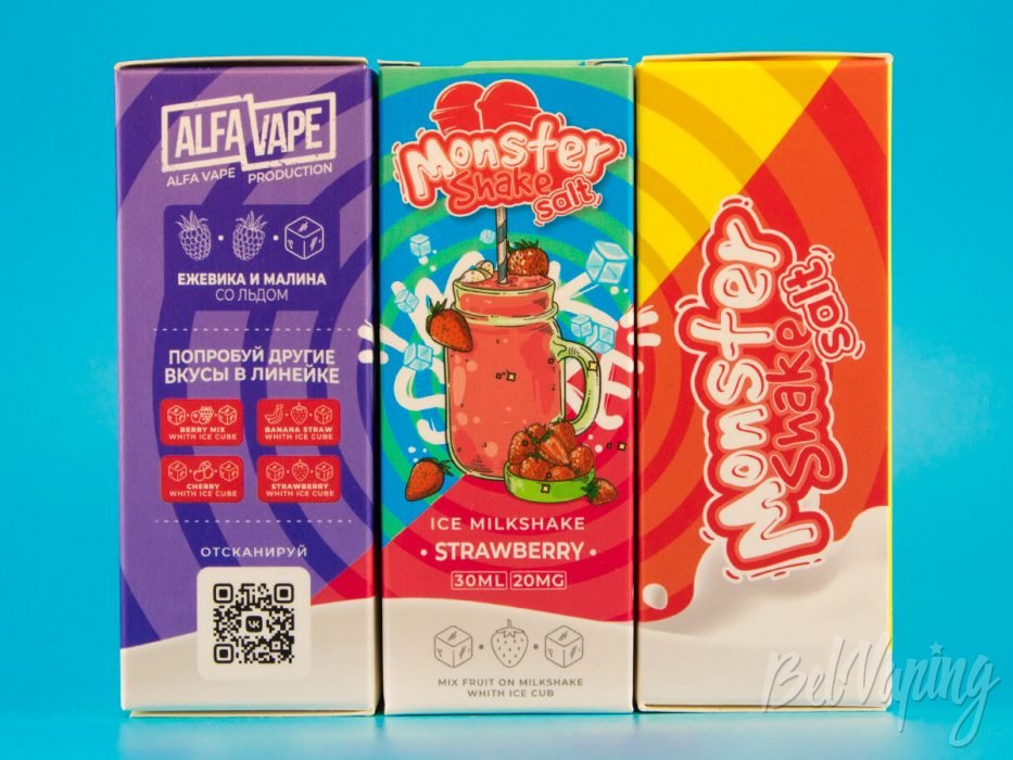 Обзор жидкостей MONSTER SHAKE SALT от AlfaVape - упаковка