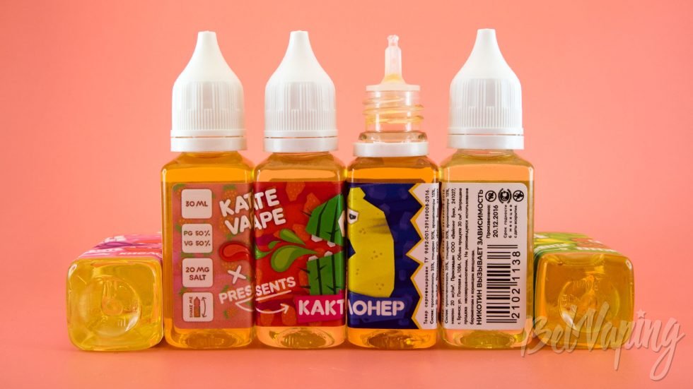 Солевые жидкости Kate Vape Salt - флаконы и этикетки