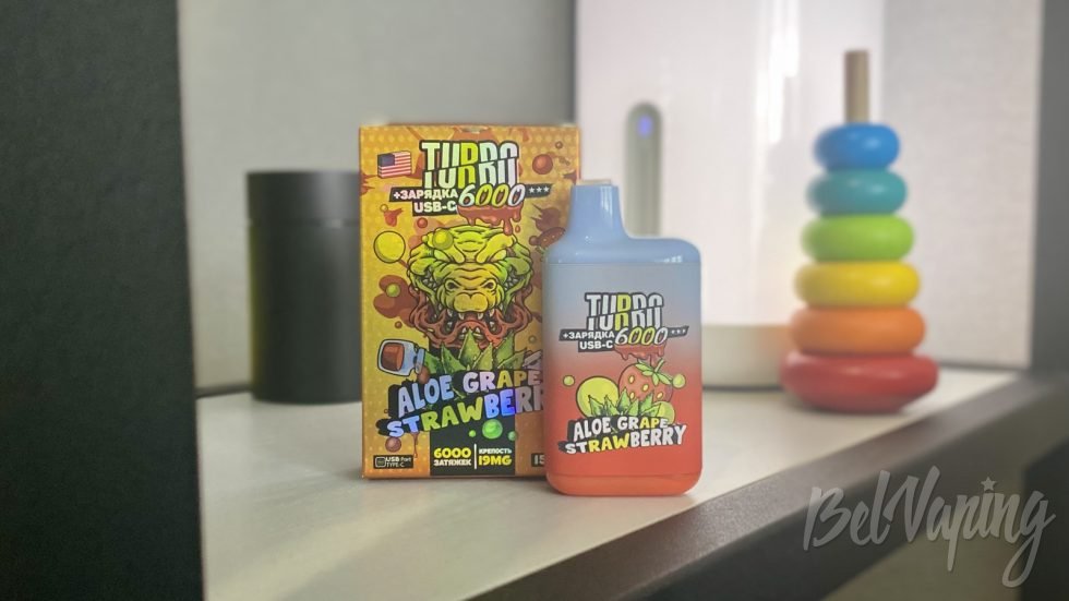 Одноразка Turbo Max 6000 Aloe Grape Strawberry