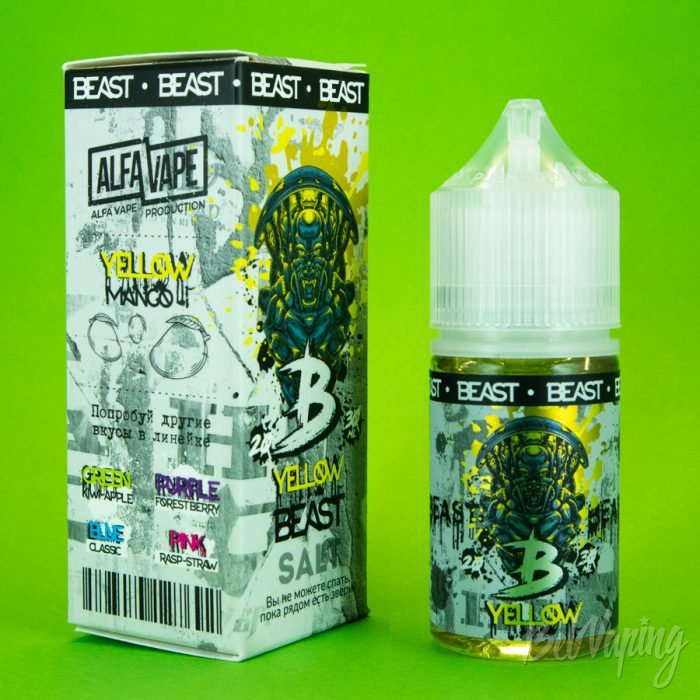 Обзор солевых жидкостей BEAST от AlfaVape - вкус YELLOW